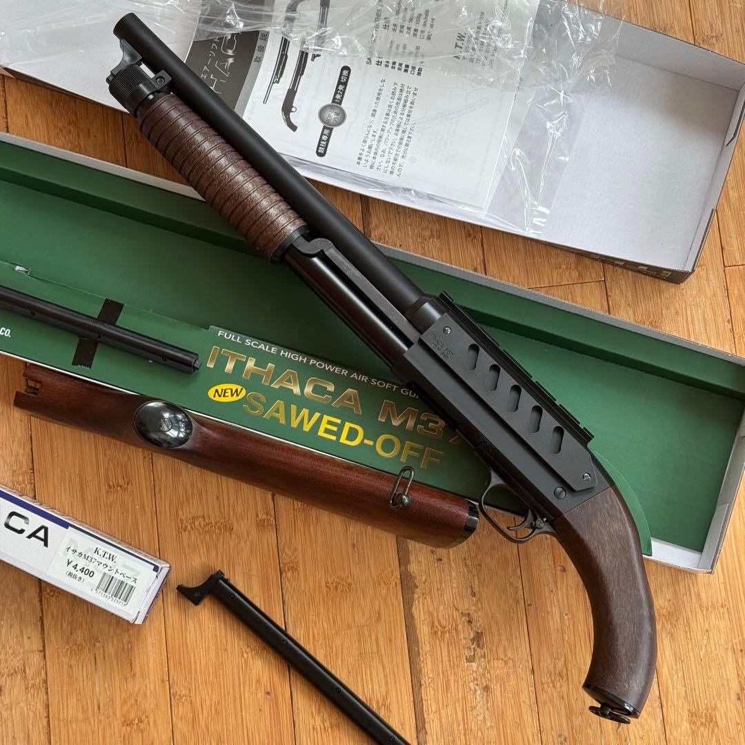 KTW エアーショットガン イサカ M37 ソードオフ