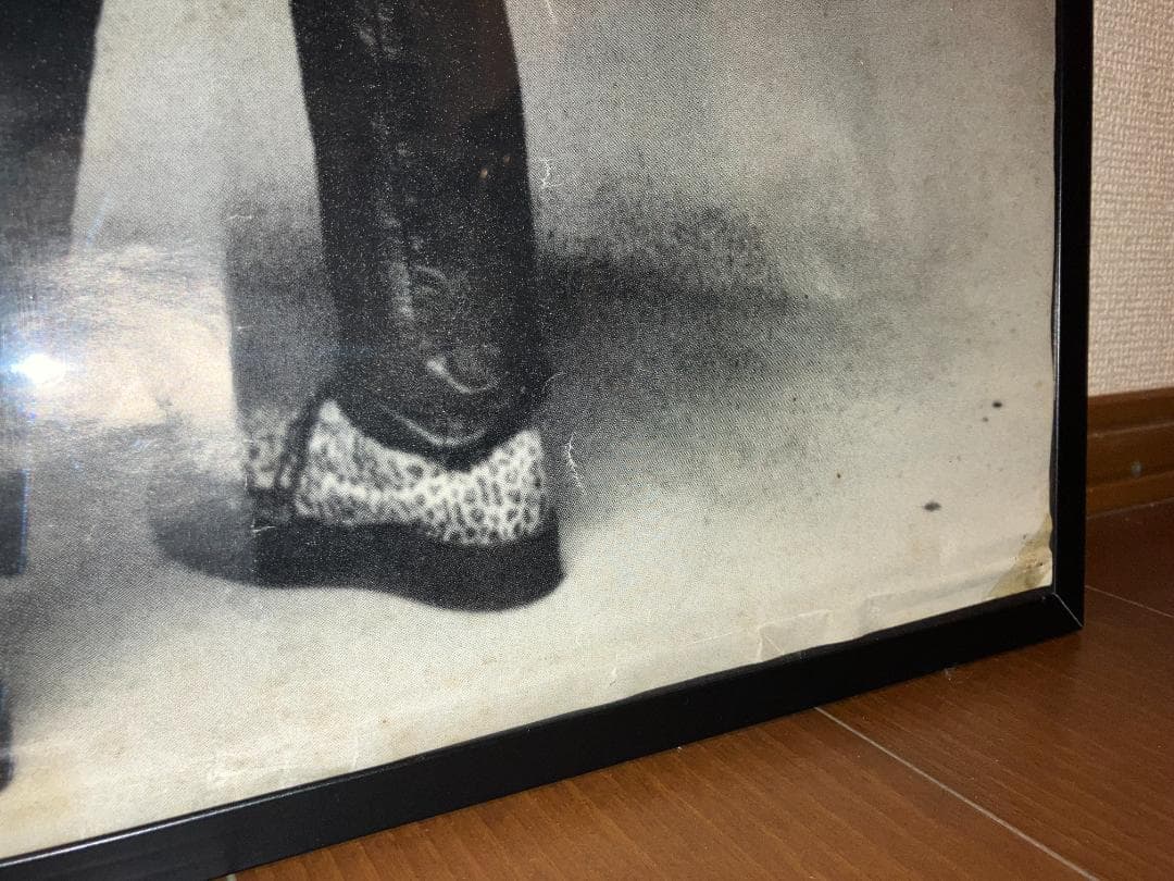 90年頃 激レア！ブライアンセッツァー ストレイキャッツグレッチ 額付 ポスター