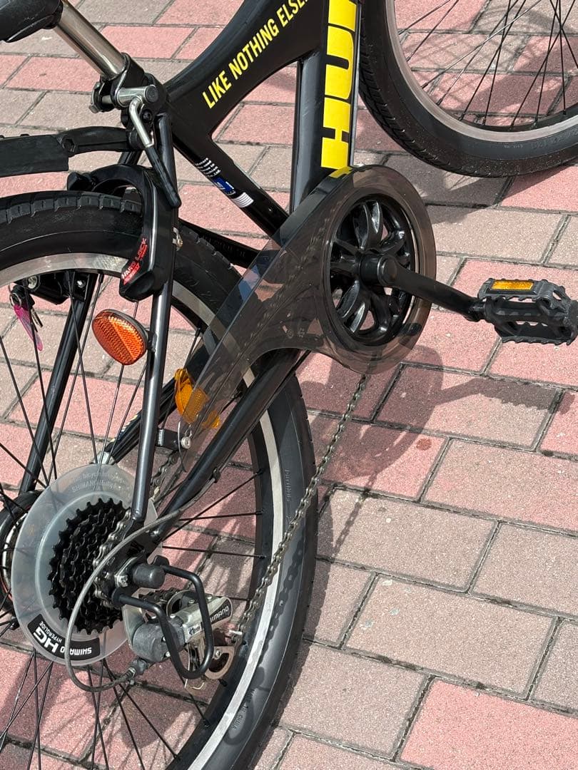 HAMMER ブラック キッズサイクル前カゴ付き(24㌅)お引き取り/配達も可能