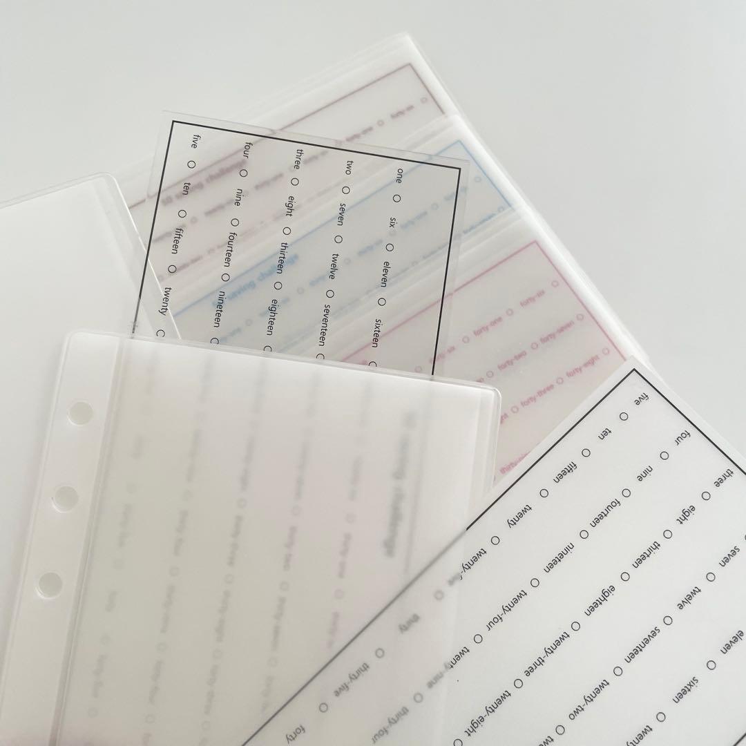 早い者勝ち　韓国　バインダー　貯金　貯蓄　カバー　リフィル　ポケット　ボード　2