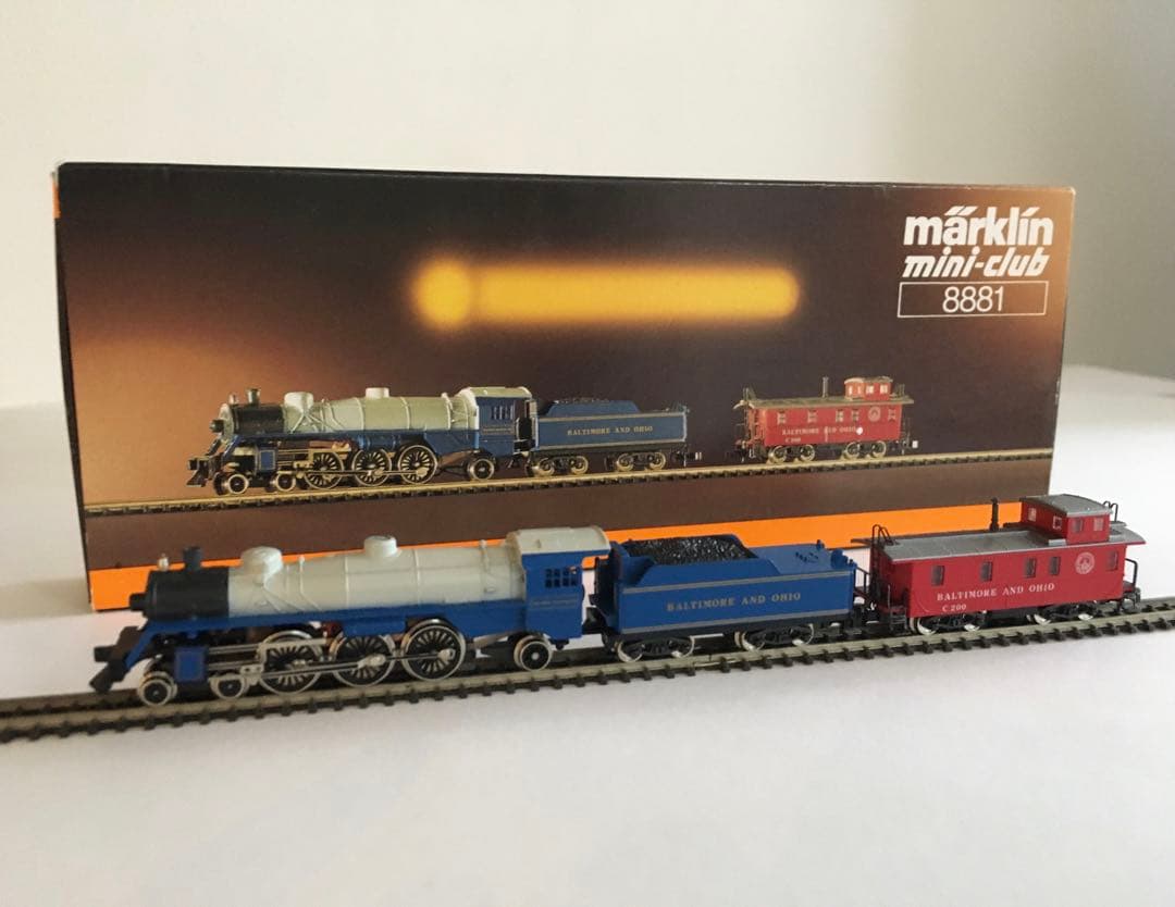 美品　メルクリン mini-club 　8881 蒸気機関車＆車掌車　セット