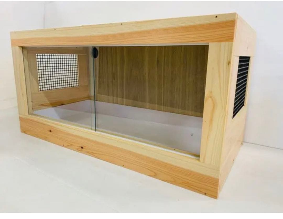 RepBox 木製ケージ　900×450×450　小動物、爬虫類用　ナチュラル