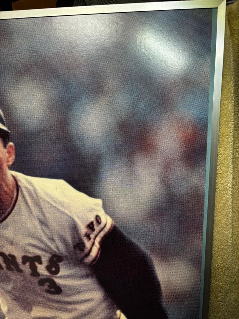 長嶋茂雄　背番号3 アルミフレーム　ポスターパネル　4番サード　ミスター　巨人