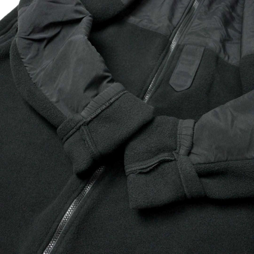 良品US NAVYミリタリー米軍ECWCSライナー黒フリースジャケットLブラック