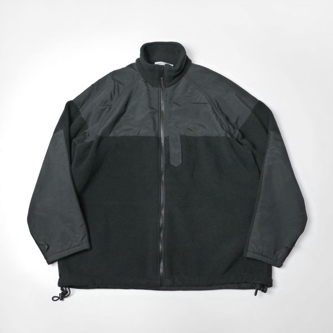 良品US NAVYミリタリー米軍ECWCSライナー黒フリースジャケットLブラック