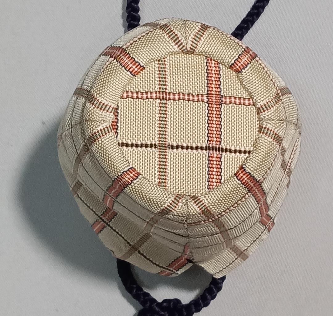 茶道具　京都清水焼　平安喜山作　肩衝茶入　吉野間道仕覆付　美品！！