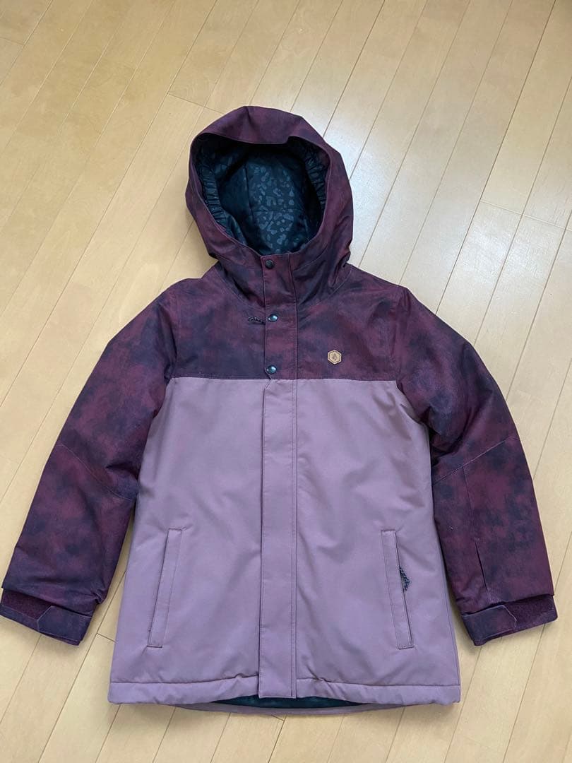 VOLCOM 子ども用スノーボードウェア 紫と茶色