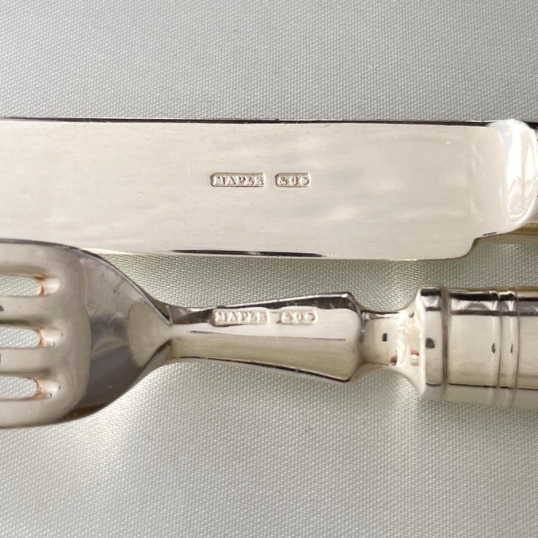 【Maple & Co.】デザートセットナイフ / フォーク 12本 ケース