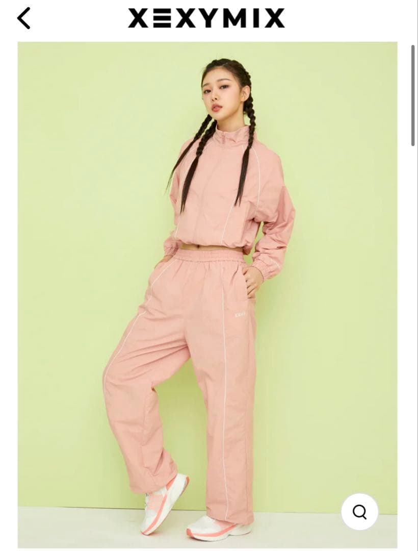 【XEXYMIX】ウーブン パイピング 2WAY パンツ　ピンク