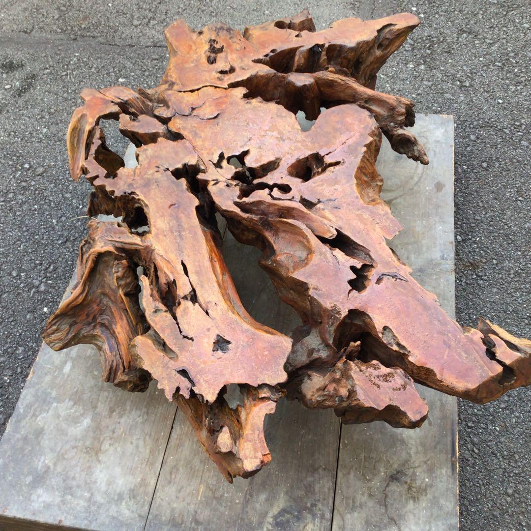 アートな自然木座卓　天然木　木株　アンティーク　超希少　ロウテーブル　置物