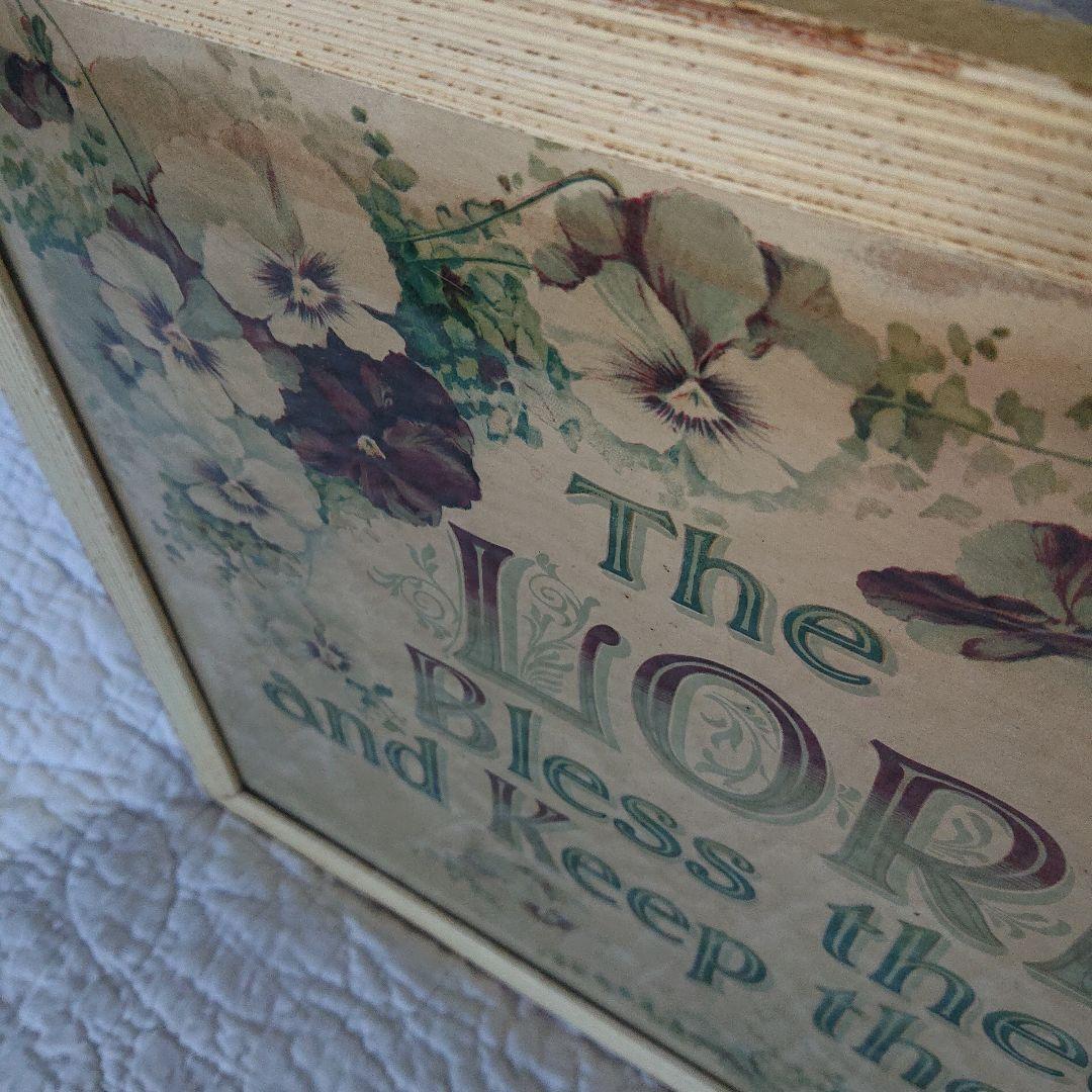 アンティーク　モットー画　額装