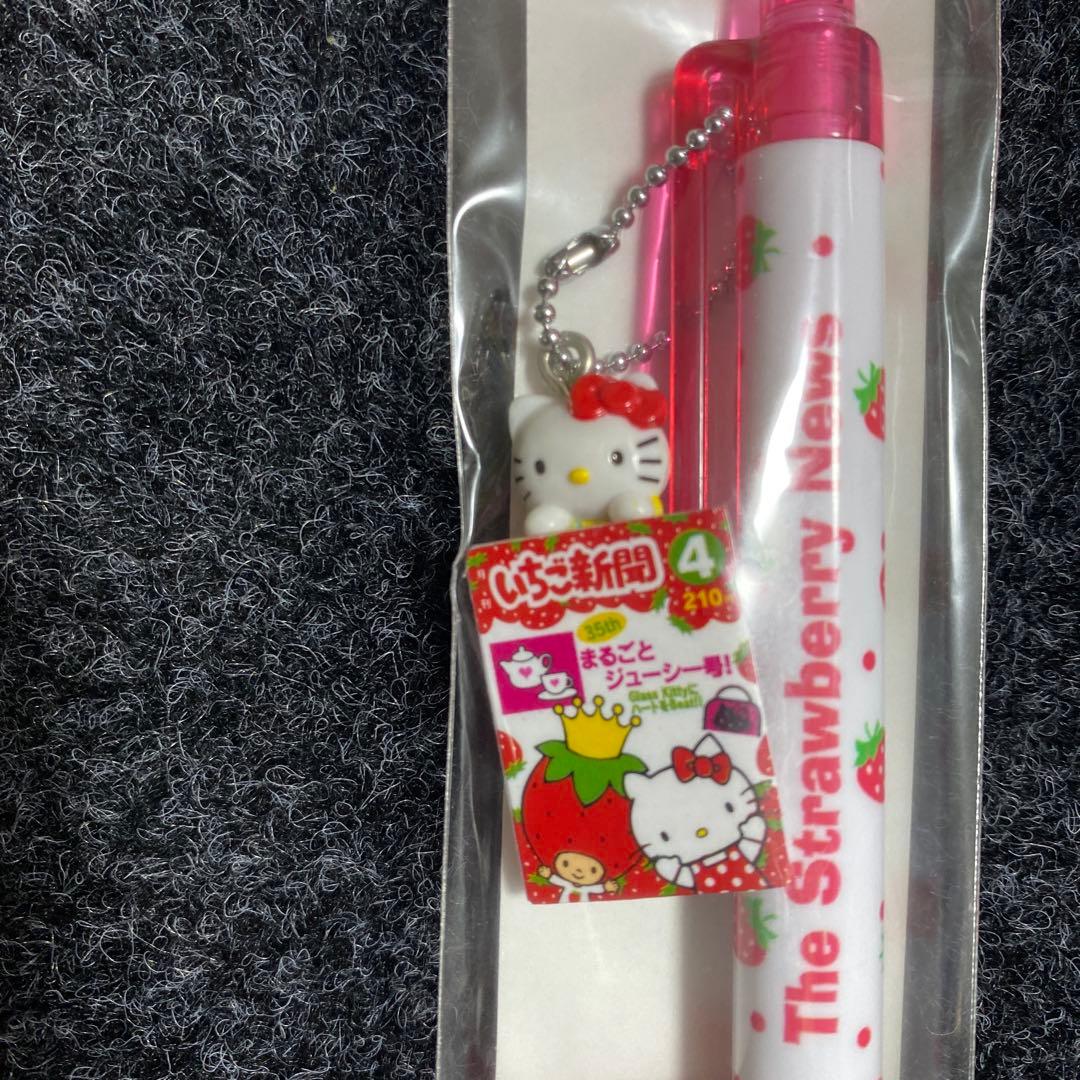サンリオいちご新聞35周年限定 ハローキティ ボールペン 未開封 当時物