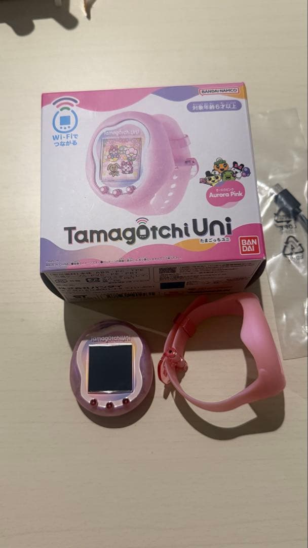 電源確認済みたまごっちユニ Tamagotchi Uni オーロラピンク値下げ❌