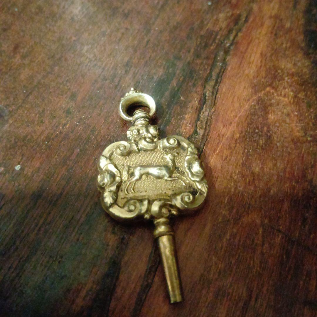 希少アメリカ製アンティーク キー4本セット☆馬ブラス鍵　真鍮