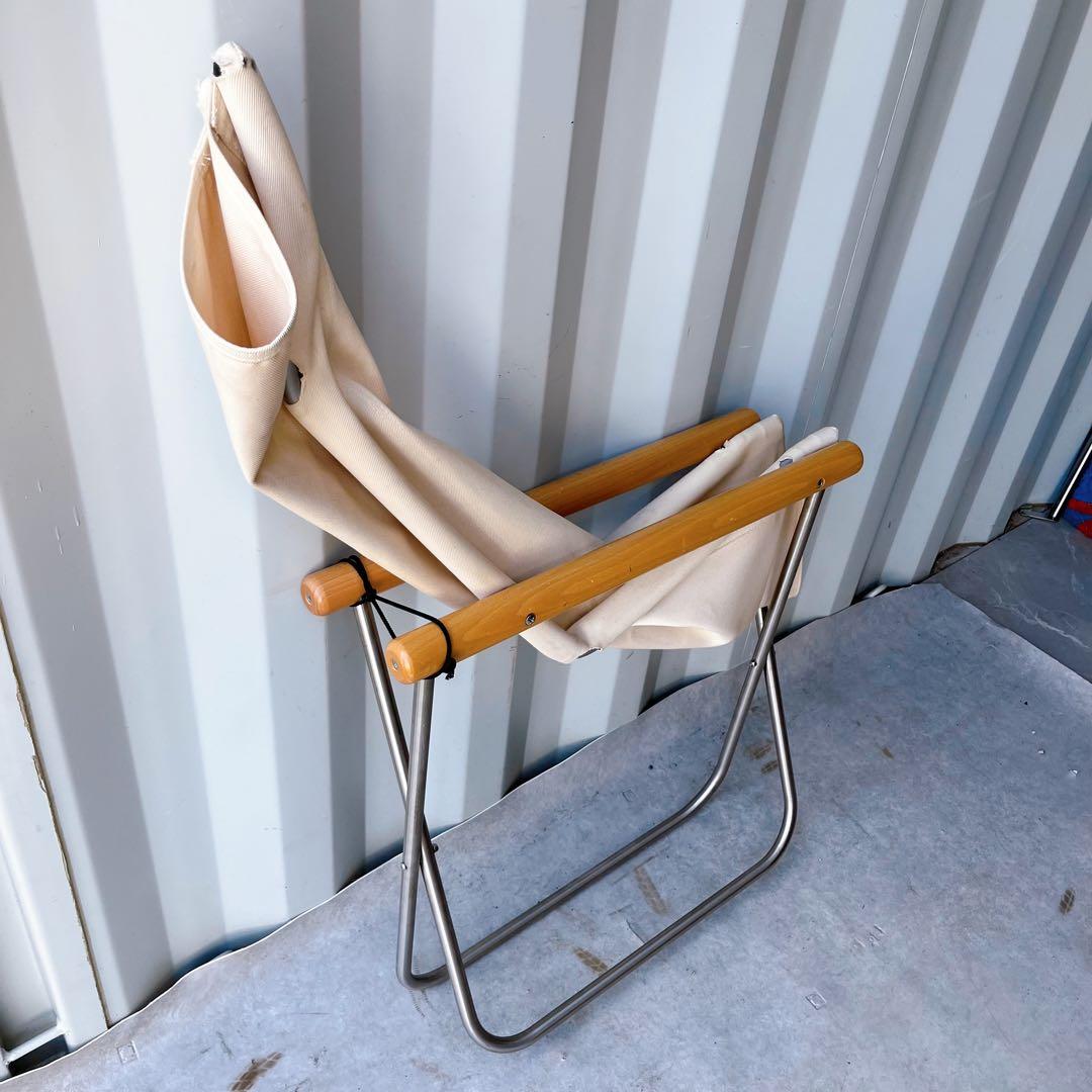 取付無料！ニーチェアX ナチュラルキャンバス地 折り畳み可リラックスチェア✨