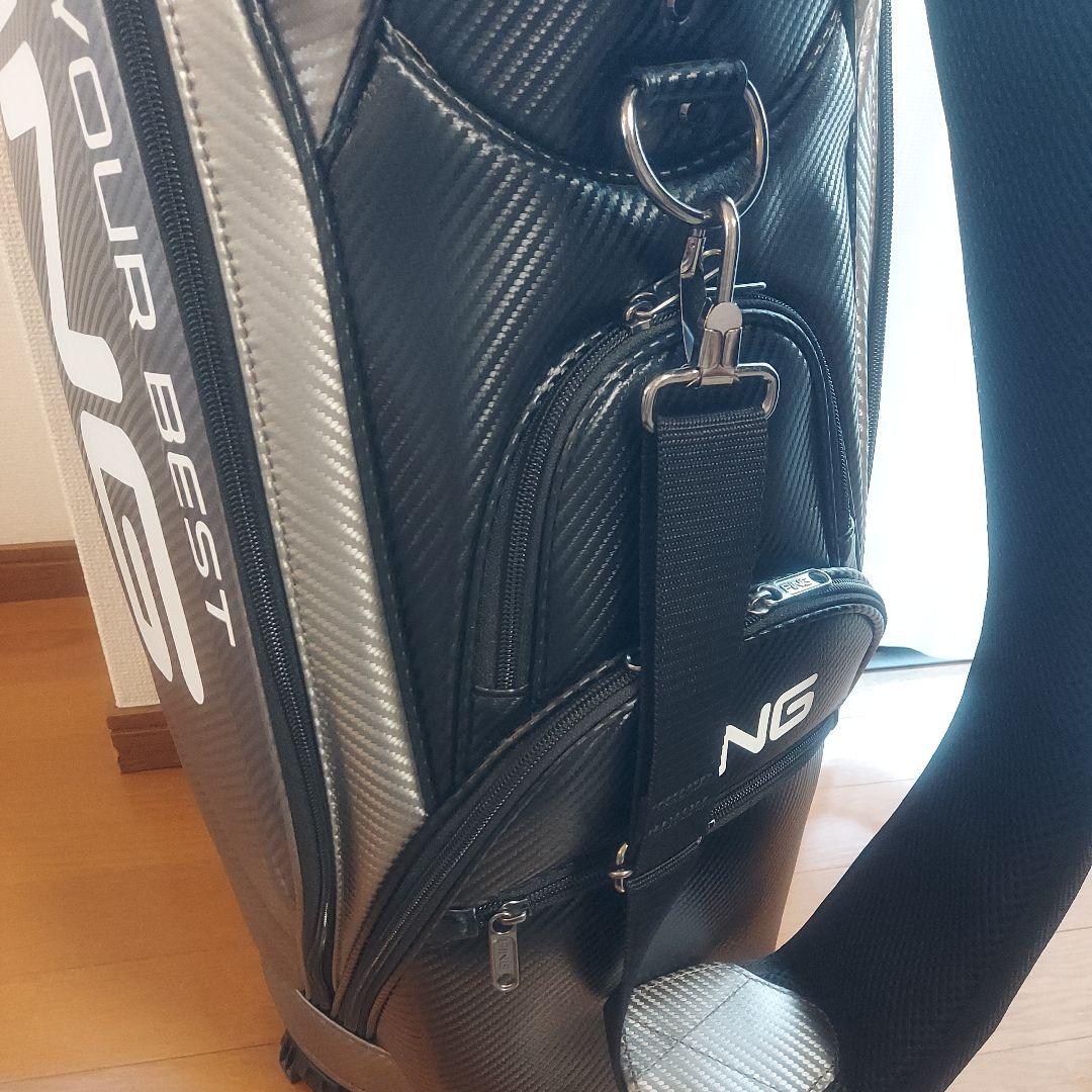 KYP　　　PING キャディバッグ シルバー　ガンメタル 9.5型