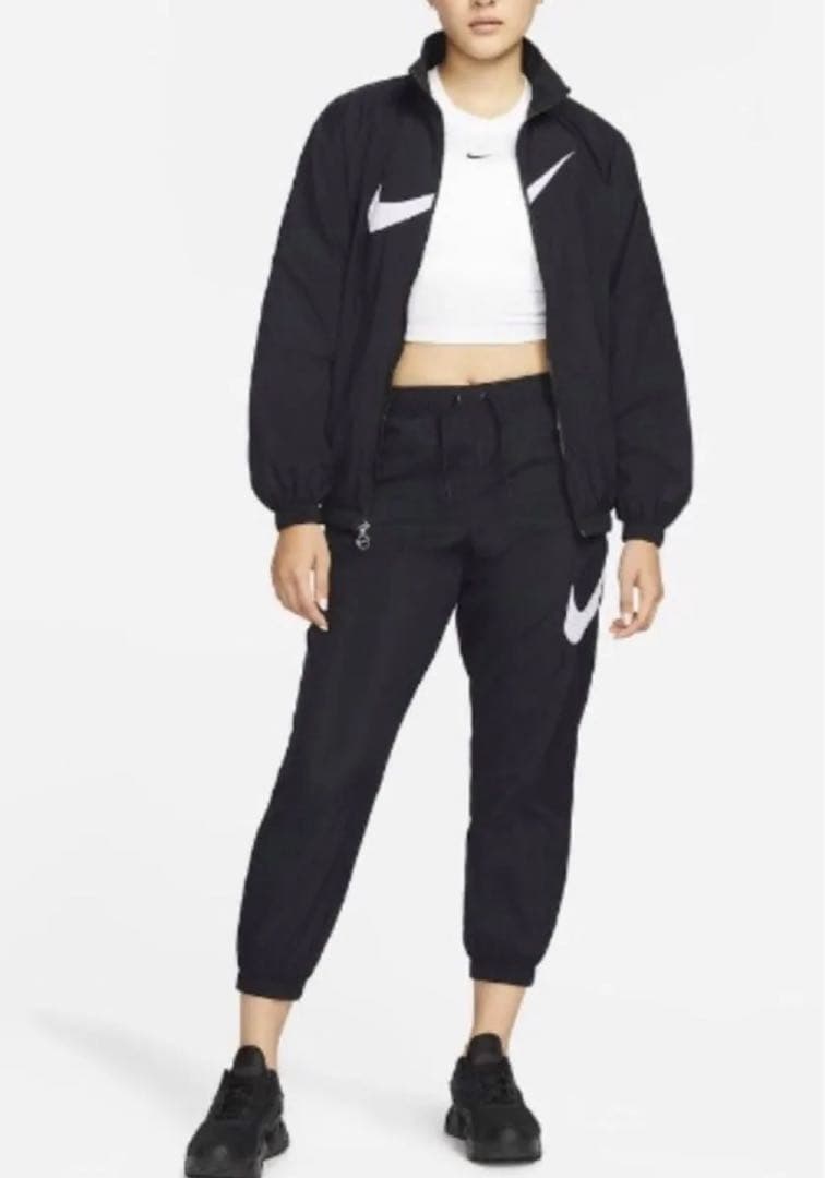 ナイキ　レディース　ウィンドブレーカー　上下セットアップ　ブラック　黒　 XL