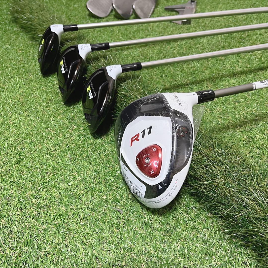 美品 新品ドライバー 付TaylorMade高級レディースゴルフクラブ8本セット