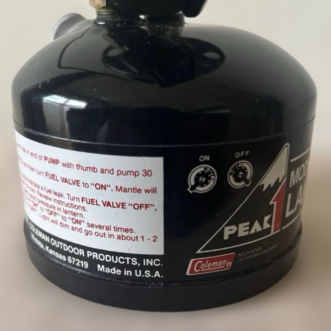 コールマン ピークワン 222B 90年製 ランタン 取説 収納袋 グローブ保護