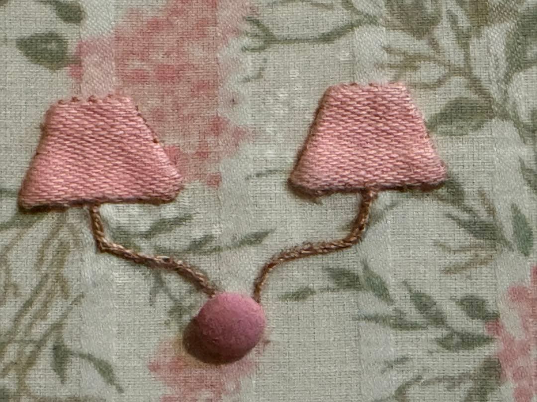 ジャクリーヌコバーン「桃色の浴室」￼ パッチワーク　額外445x 365mm