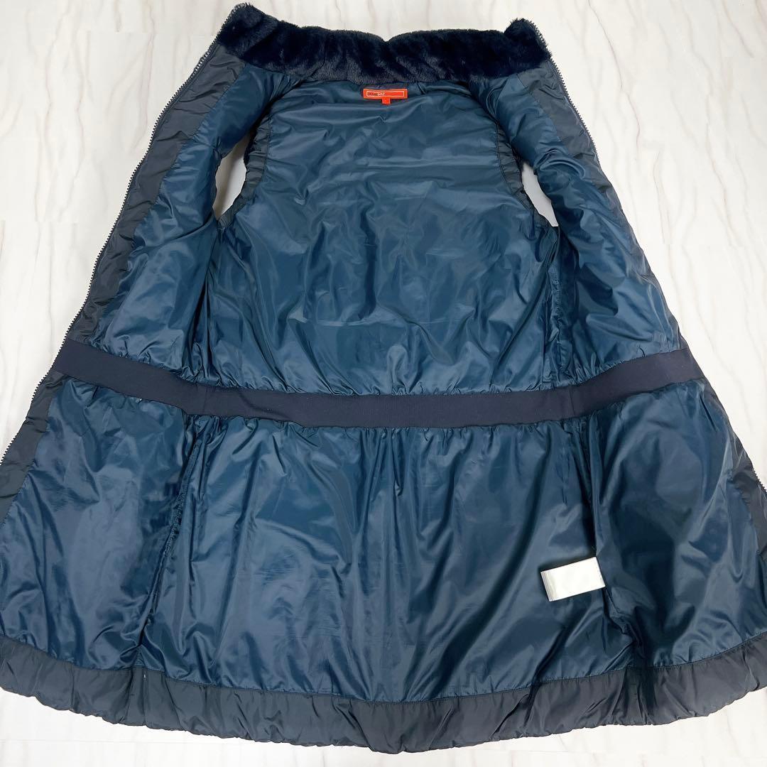 《美品》BEAMS GOLF ボア ダウンワンピース 防寒 ネイビー Ｌサイズ