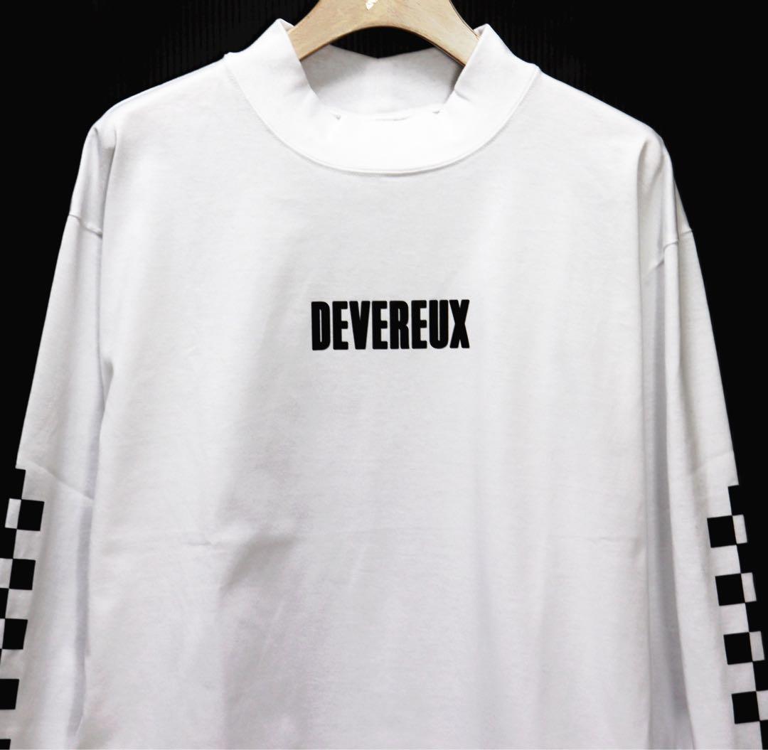 《デヴァローゴルフ》未使用 ロゴアソート チェッカーモックネックシャツ M