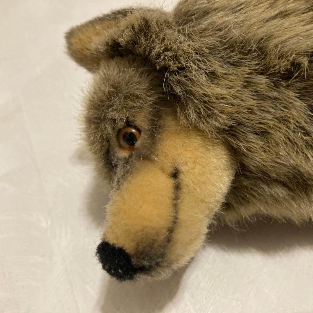 ドイツ製狼おおかみのリアルなぬいぐるみ 中型