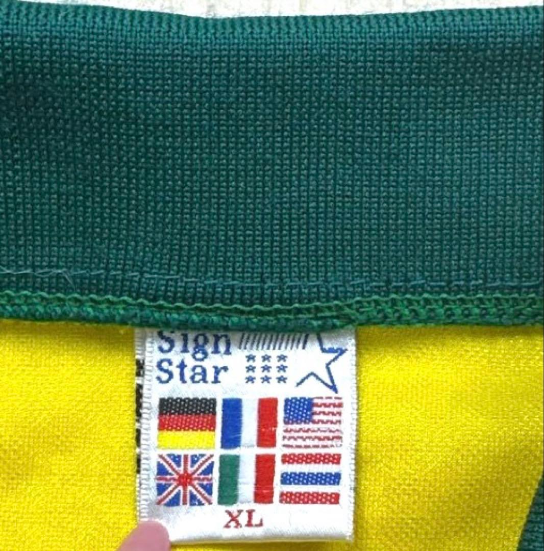 ヴィンテージ94年ブラジル代表レプリカユニフォームXLサイン入り　セレソン