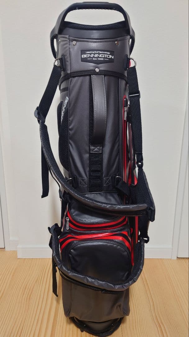 BENNINGTON ZONE ゴルフ・キャディバッグ14分割グレー&レッド新品
