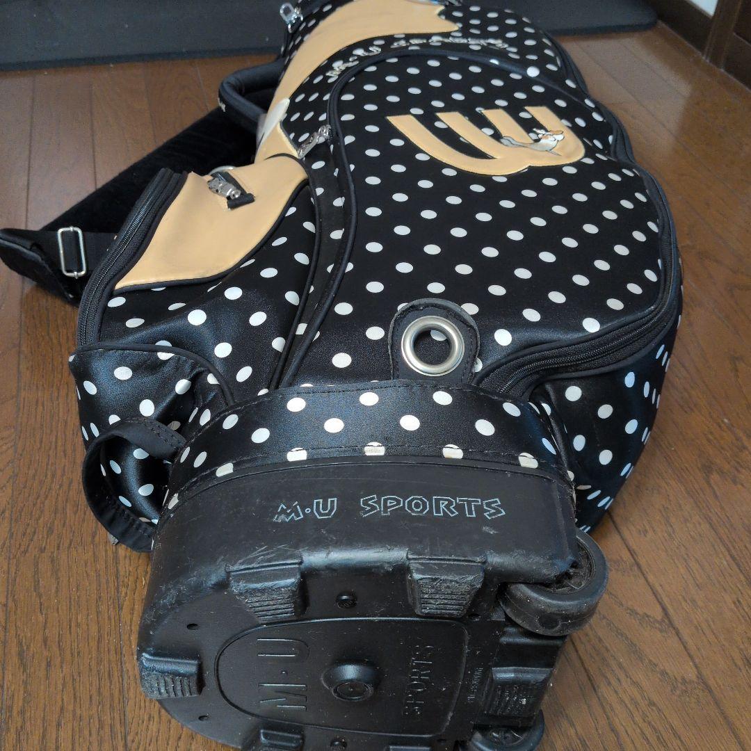 M・U SPORTS ドット柄キャディバッグ　キャスター付