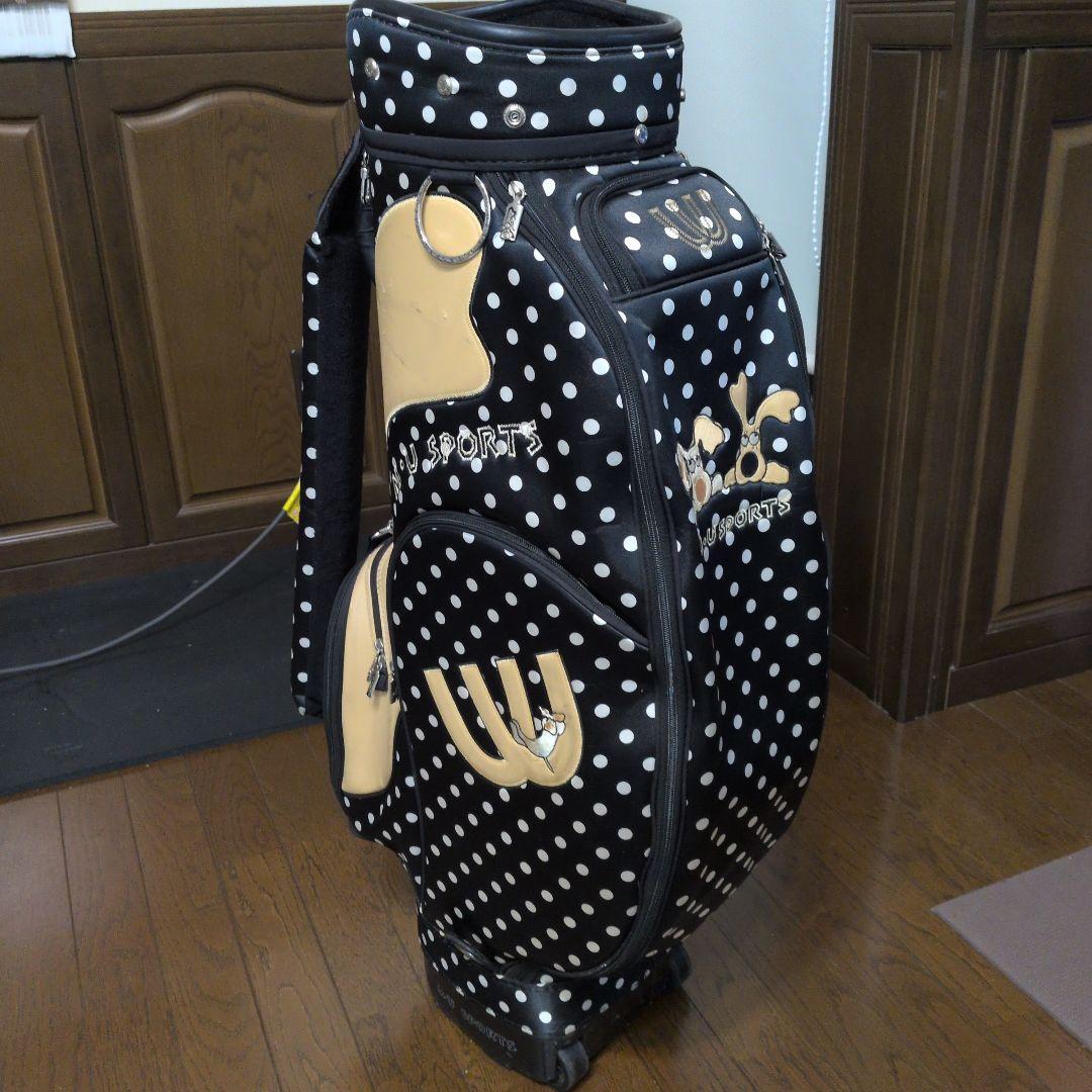 M・U SPORTS ドット柄キャディバッグ　キャスター付