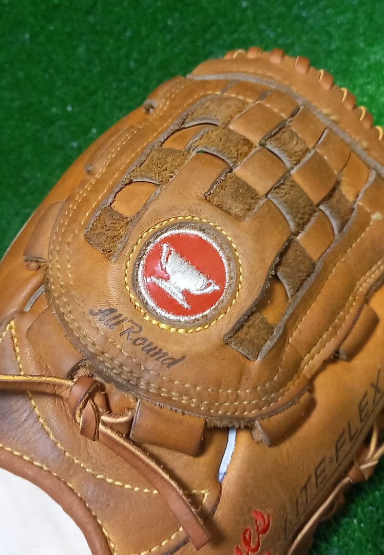 美津濃ワールドウィン硬式グローブ阪急ブレーブス山口高志投手刺繍入り、赤カップ