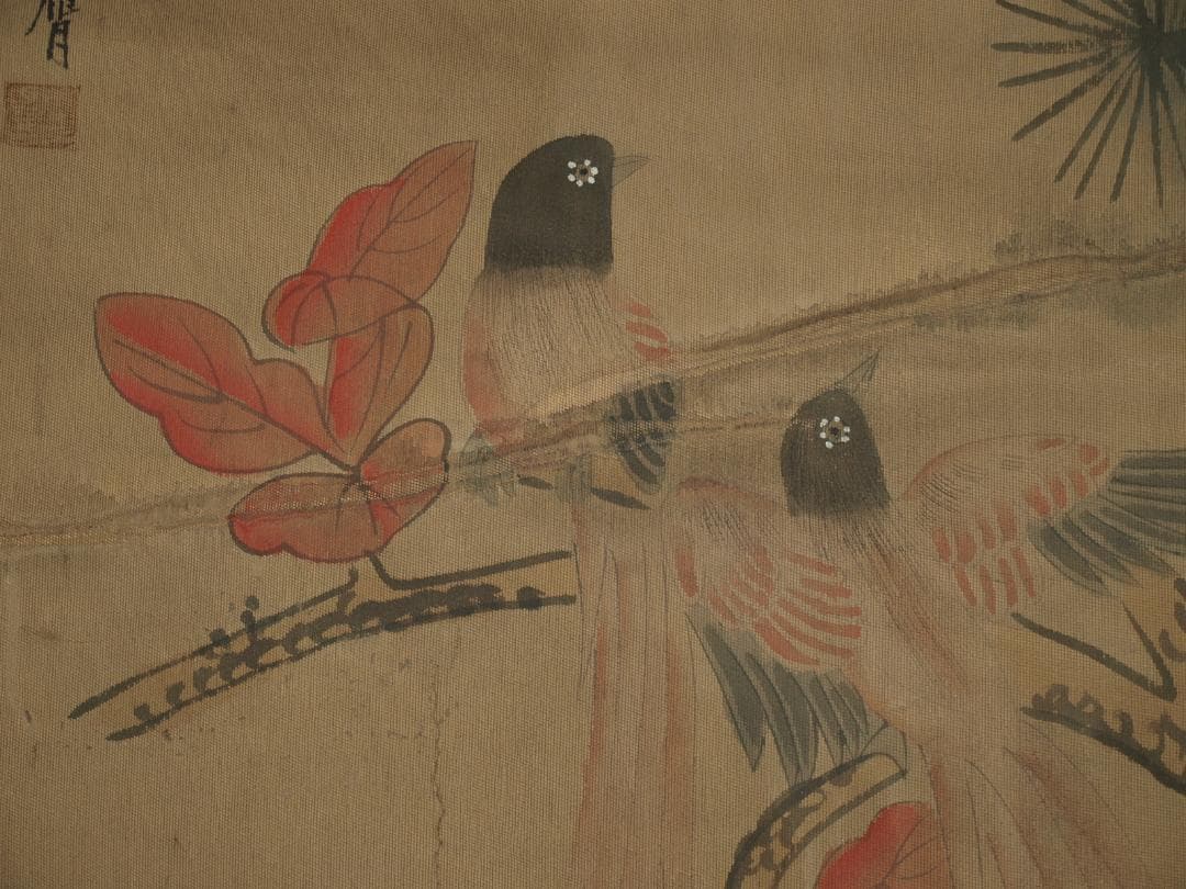 中国時代の掛軸　激安骨董品　肉筆保証　博物館保管品 BD294A12-1