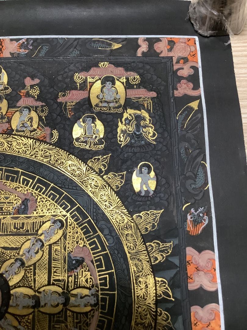 《 チベット密教　新品　1点物 》 手描き　曼荼羅　仏陀　釈迦　仏画　仏教　d1