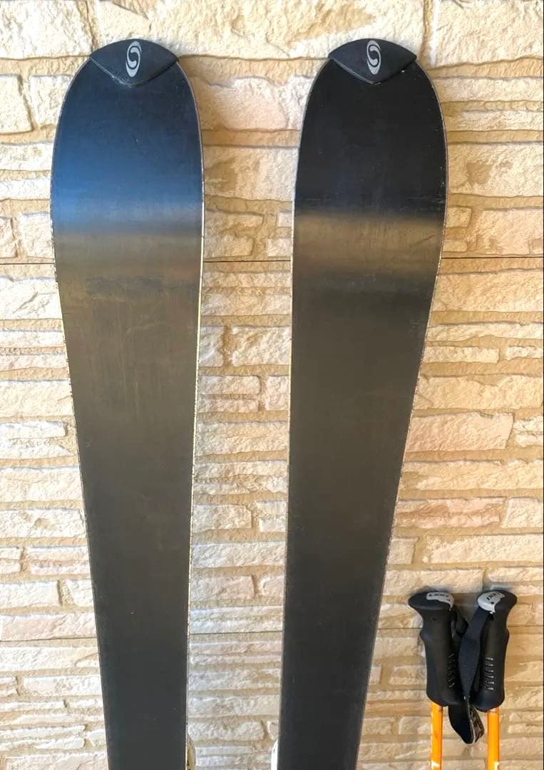 SALOMON ビンディング付きスキー板 160 LEKIポール 105 女性用