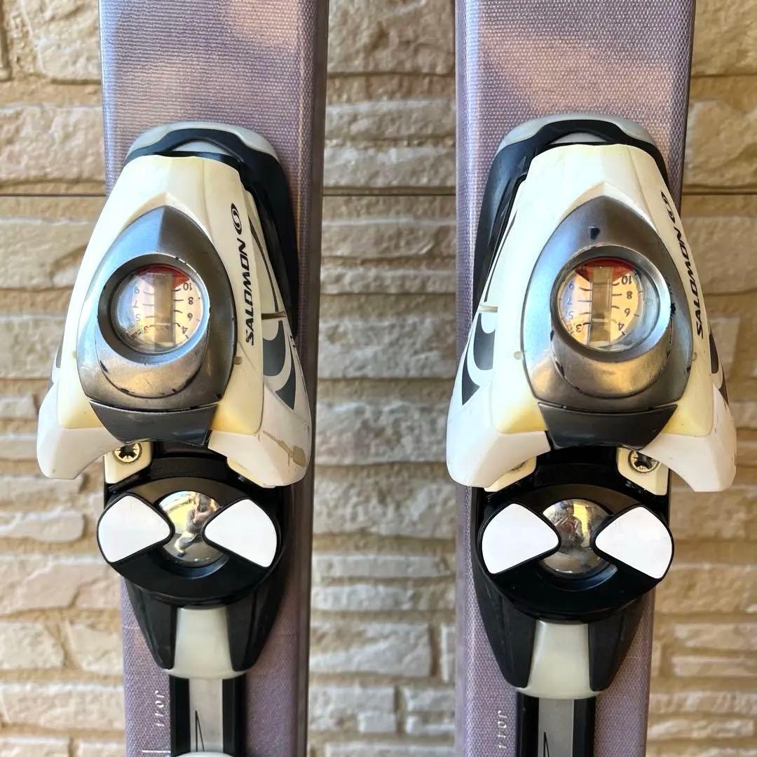 SALOMON ビンディング付きスキー板 160 LEKIポール 105 女性用