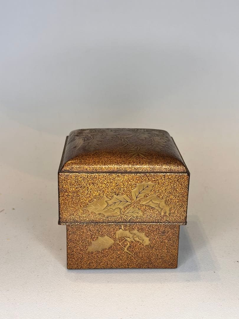 金蒔絵 方箱 時代物 傷有り 漆芸 骨董品