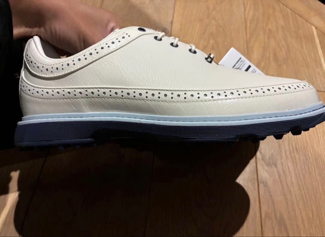 新品未使用　adidasゴルフ　MC80 ゴルフシューズ ホワイト　ネイビー