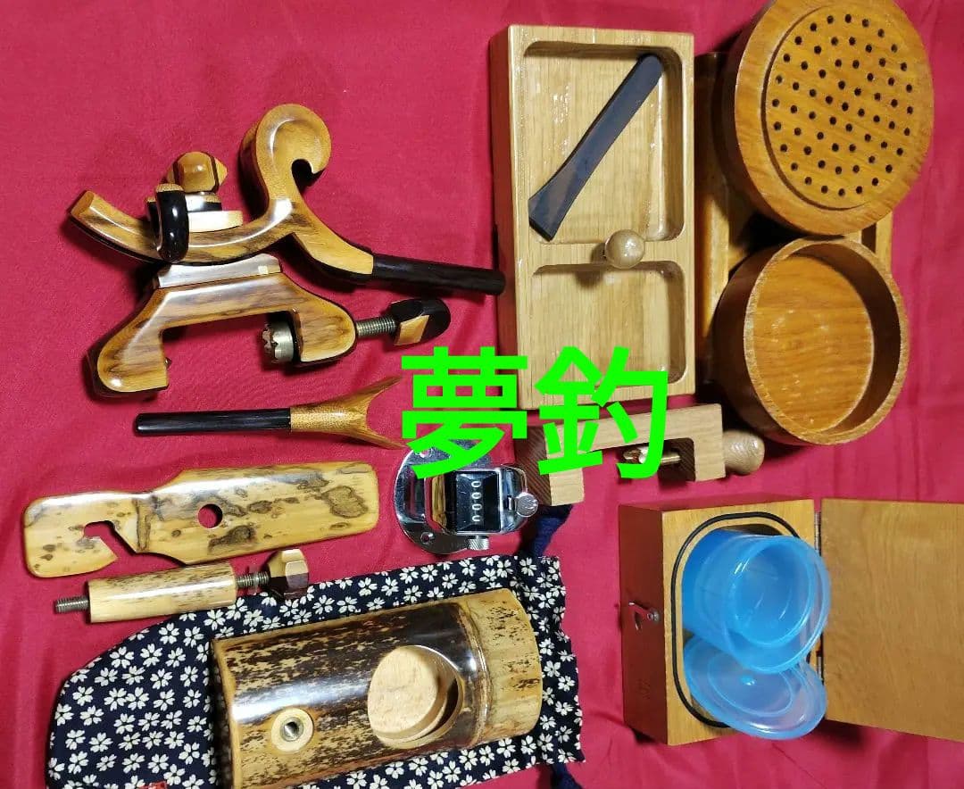 ヘラブナ釣り・希少黒檀竹夢釣万力★竿枕★希少な(夢釣)竹オカユウドン絞り159