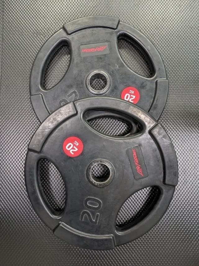 Life Fitness　オリンピック　ラバー・バーベルプレート　20kg2枚