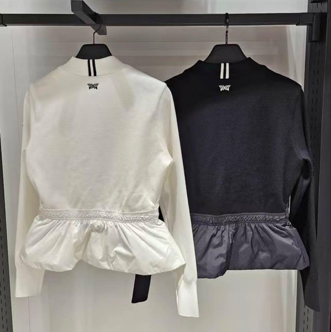 PXG 新作ゴルフ ウェア レディース ジャケット ダウン ニット トップス白M