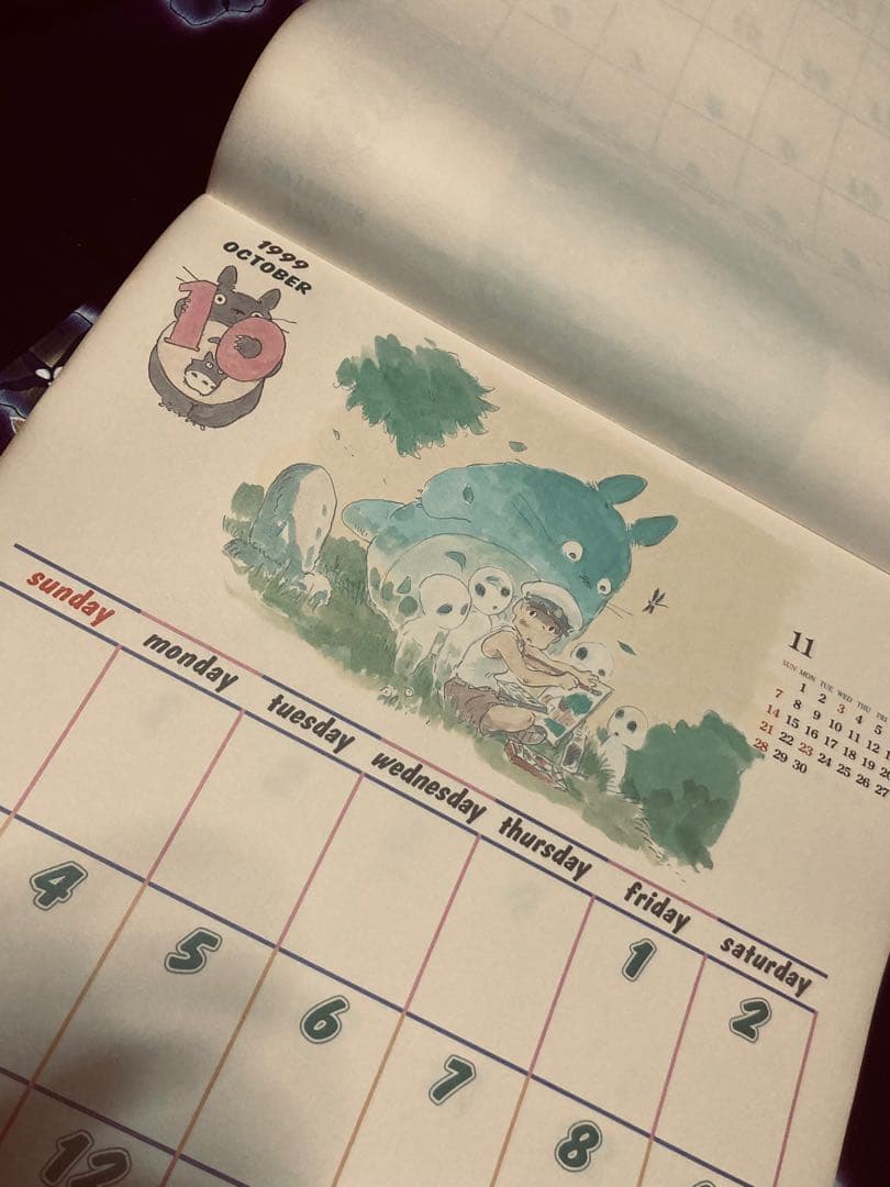 【希少】カレンダー 1999年　10周年　となりのトトロ