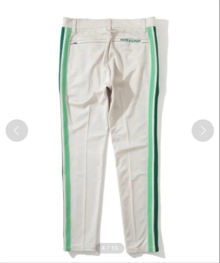 ✴︎美品✴︎ MARK&LONA ゴルフパンツ　ボトムス　グリーン　ライン　48 L