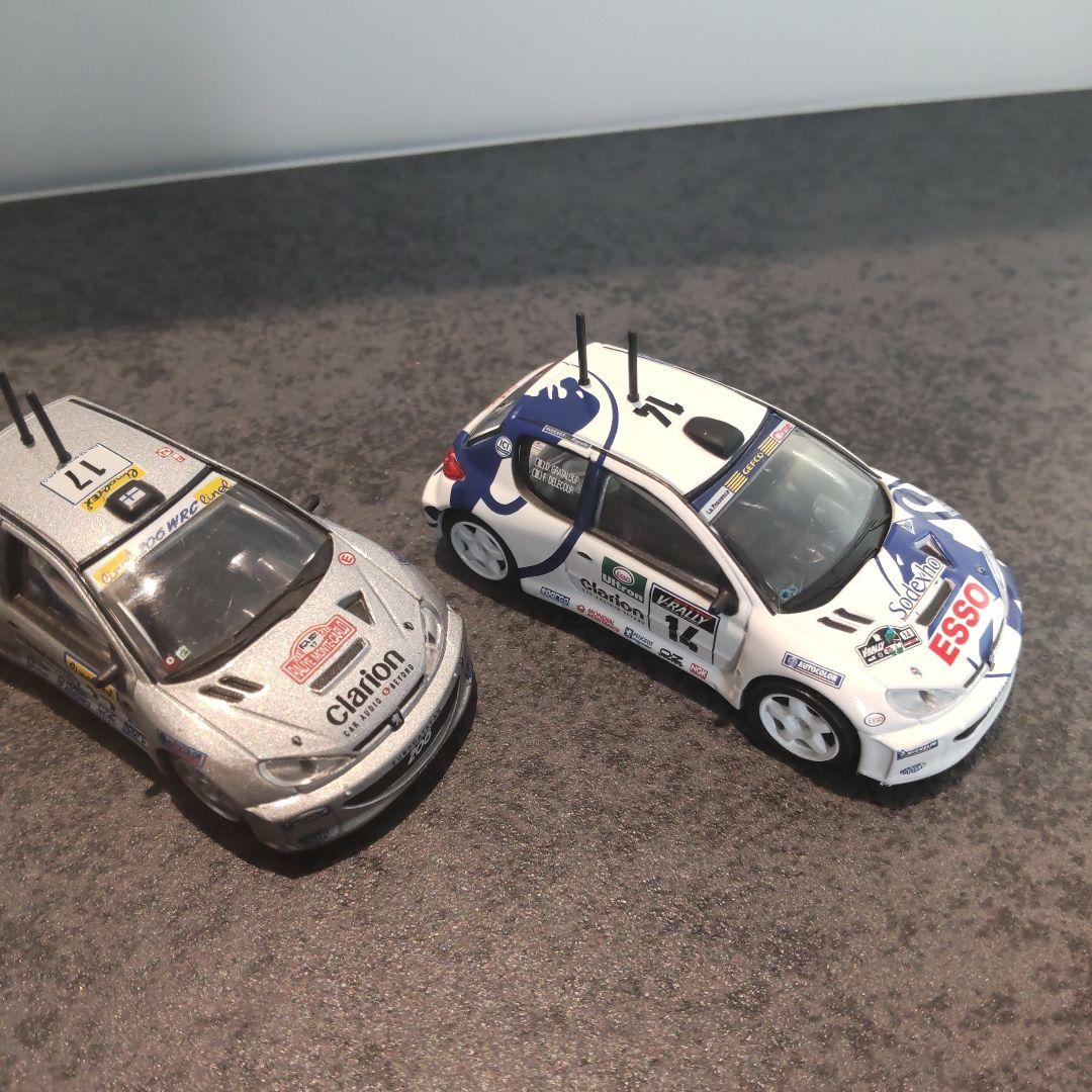 プジョー　ラリーカーコレクション　1/64　ミニカー5台セット