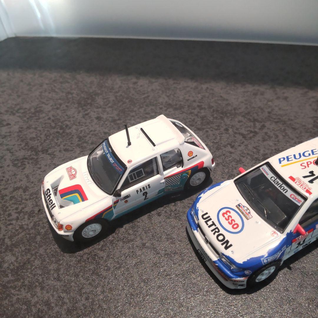 プジョー　ラリーカーコレクション　1/64　ミニカー5台セット