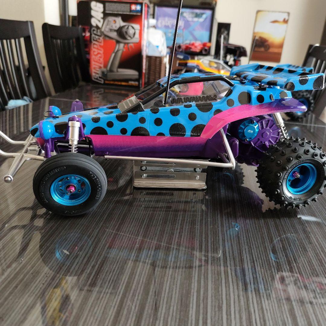 タミヤ 1/10JUNWATANABE 青・紫・黒の水玉模様 OP多数 値下げ！