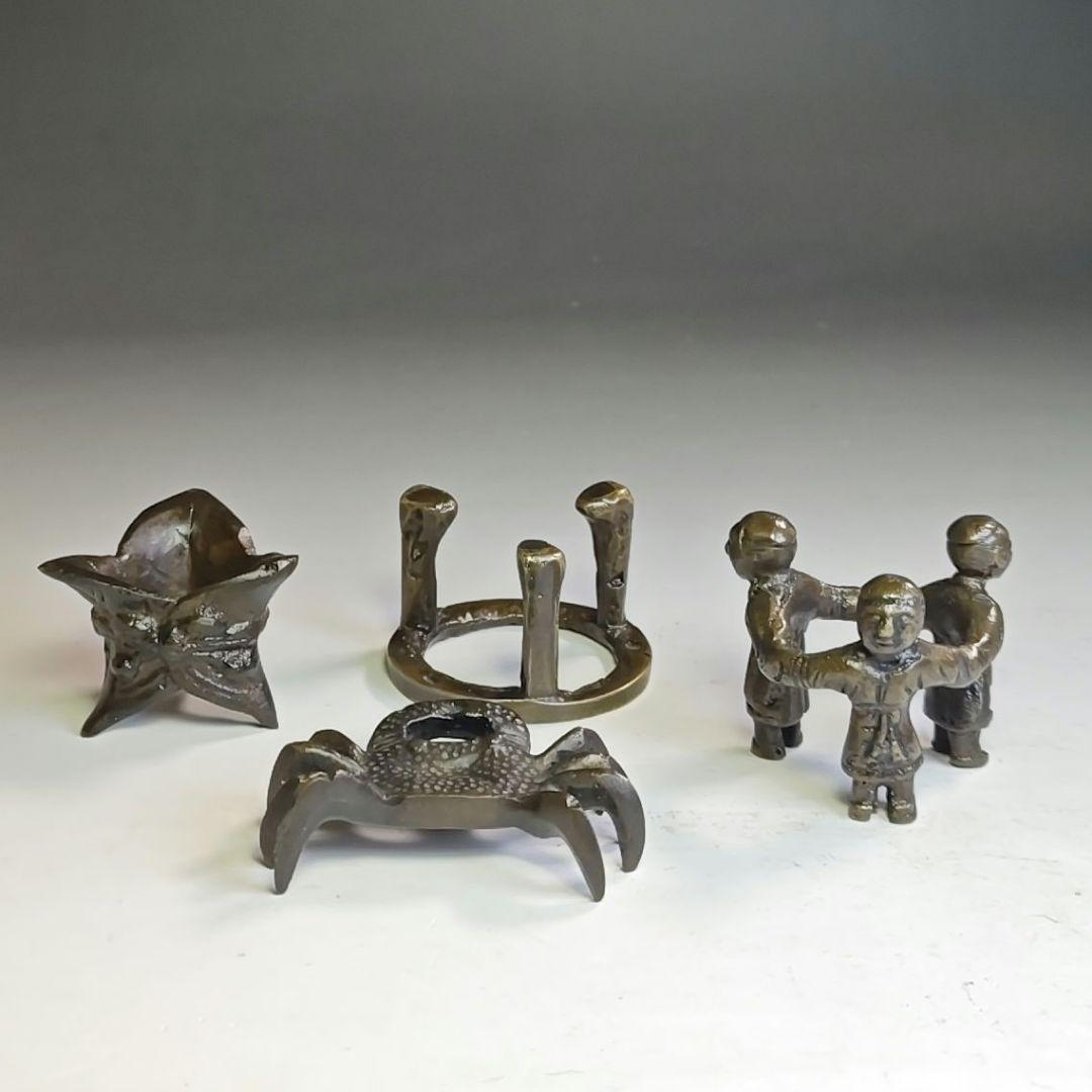 イ865 蓋置『唐銅　七種蓋置　共箱』『◯昭堂造』茶道具