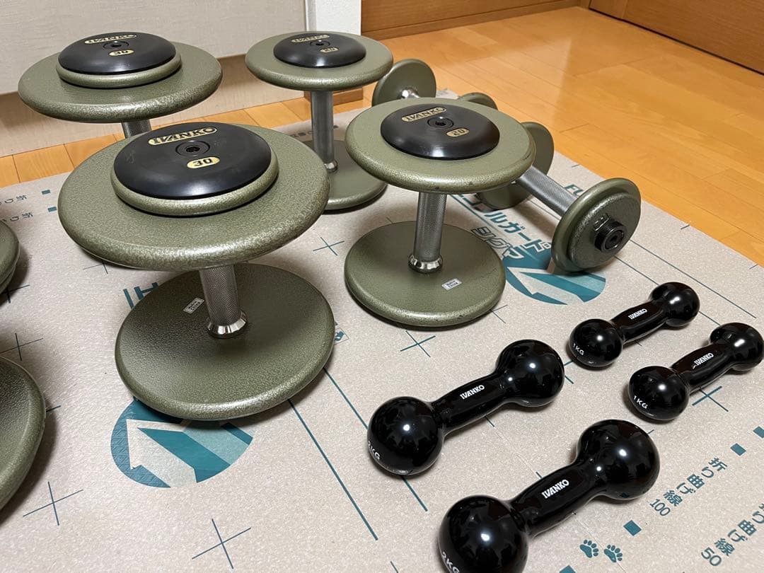 IVANKO ダンベルセット 31kg-1kg 18個