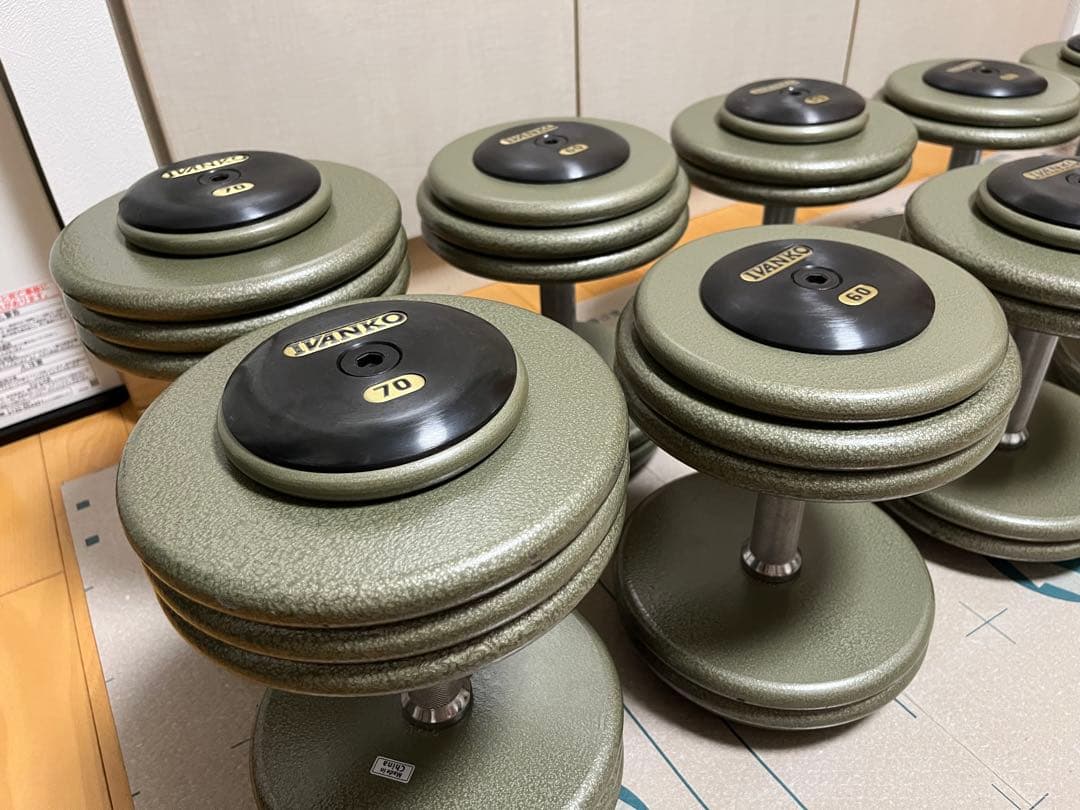 IVANKO ダンベルセット 31kg-1kg 18個