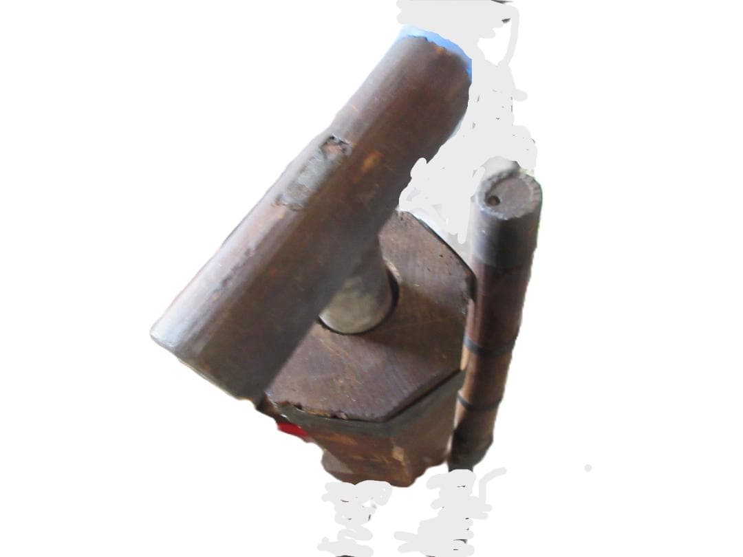 木製龍止水『明治23年 幸久村大字下河合』銘 防火用具 手動消防ポンプ 古民具